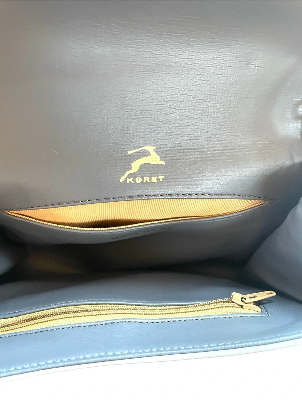 Vintage Koret Classic Tassel Clutch/Crossbody- Genuine Leather Gray